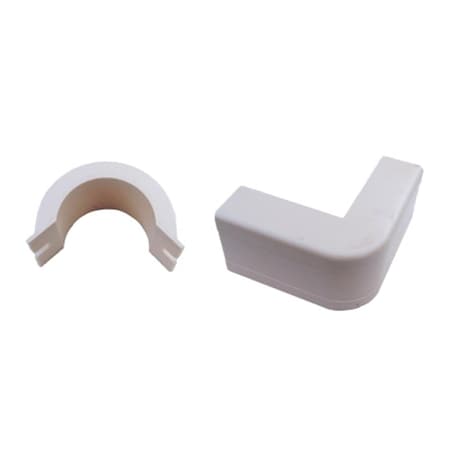 Cable Wholesale External Elbow Raceway, 31R3 Series, White 31R3-007WH